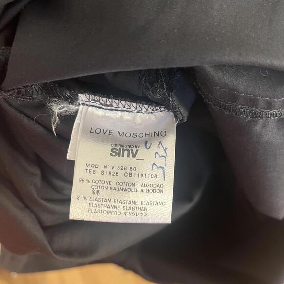 Love Moschino Women's Tea Length Dress Size‎ 8 Black Cotton - Picture 9 of 10